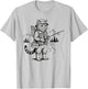 Fish Cat Fisherman T-Shirt - T-Shirt | Ash