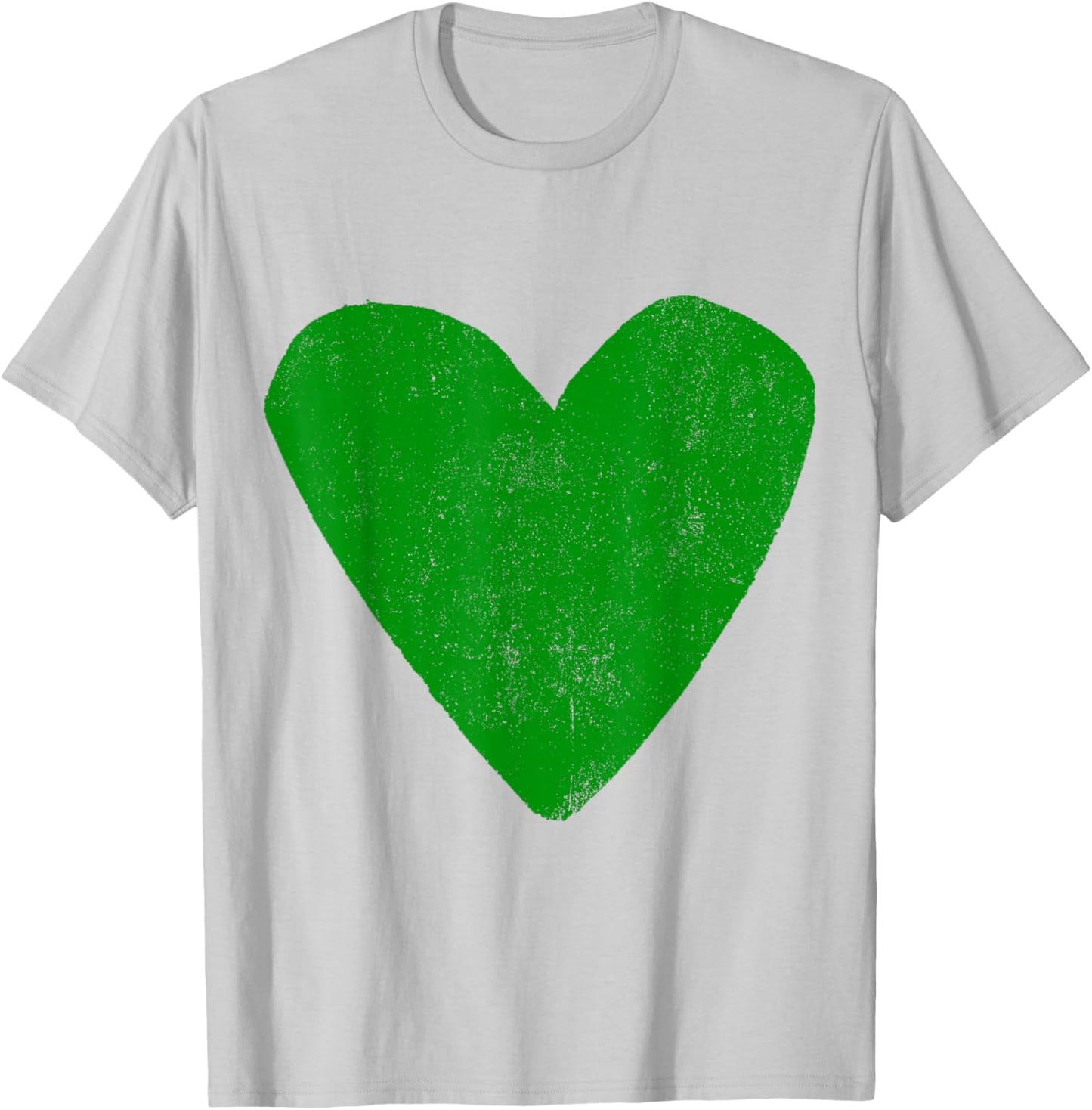 Love Heart Emerald Green Color White T-Shirt - T-Shirt | Ash