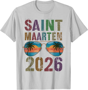 Kids Saint Maarten 2026 Mom Daughter Vacay Travel Vacation T-Shirt - T-Shirt | Ash