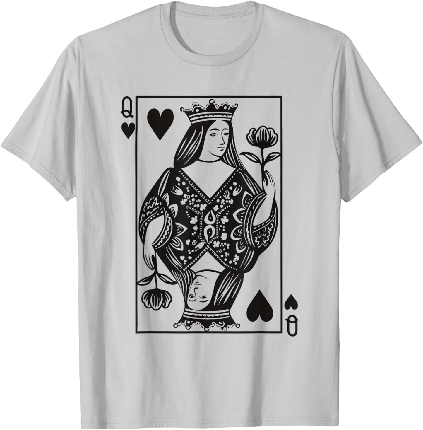 Queen of Hearts Girl Valentine Toddler Girls Valentine's Day T-Shirt - T-Shirt | Ash