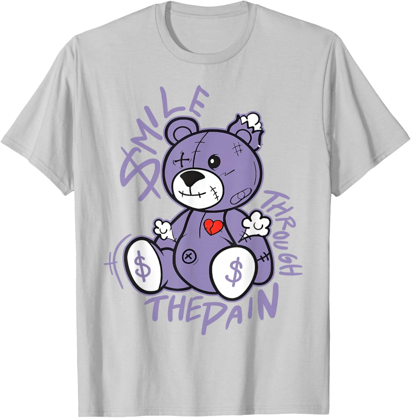 Hydrangeas Wild Grape White Purple Color Match T-Shirt - T-Shirt | Ash