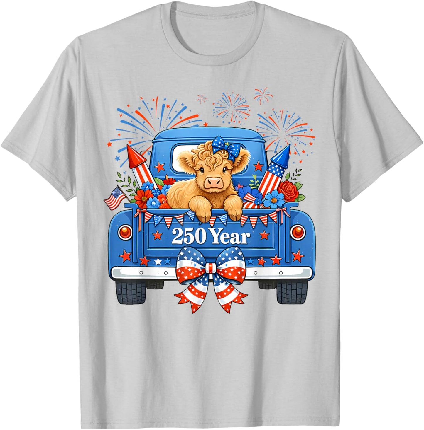 USA 250th Birthday 1776 2026 Women Adult 4th of July T-Shirt - T-Shirt | Ash