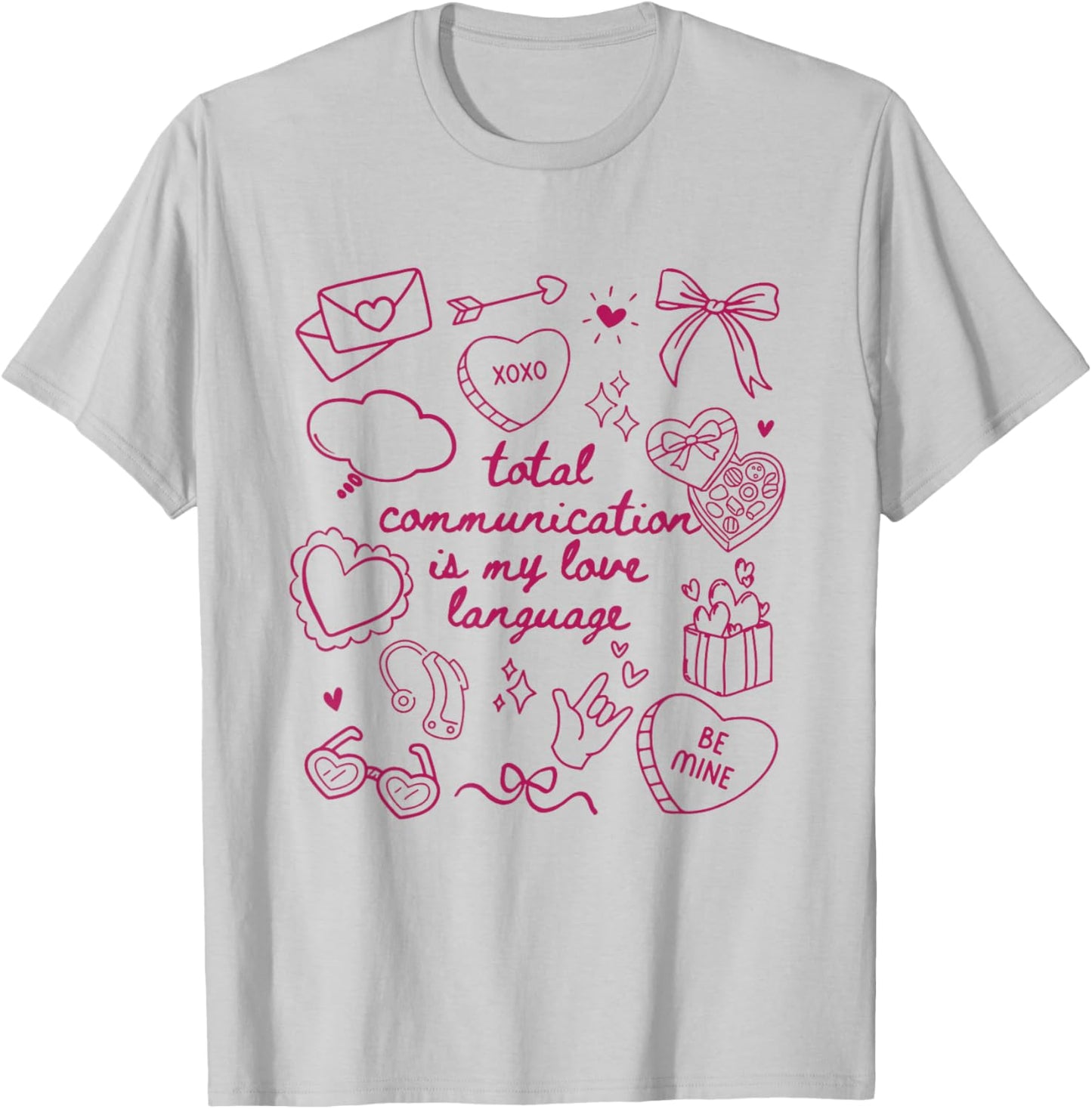 Women Speech Language Pathologist SLP SLPA Valentine T-Shirt - T-Shirt | Ash