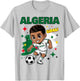 Algeria Kid Goal Cartoon Algeria Flag for Kids T-Shirt - T-Shirt | Ash