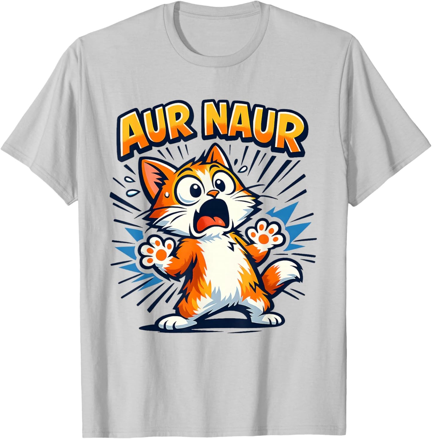 AUR Naur Cat Meme Aussie Accent Australian Slang Oh No Humor T-Shirt - T-Shirt | Ash