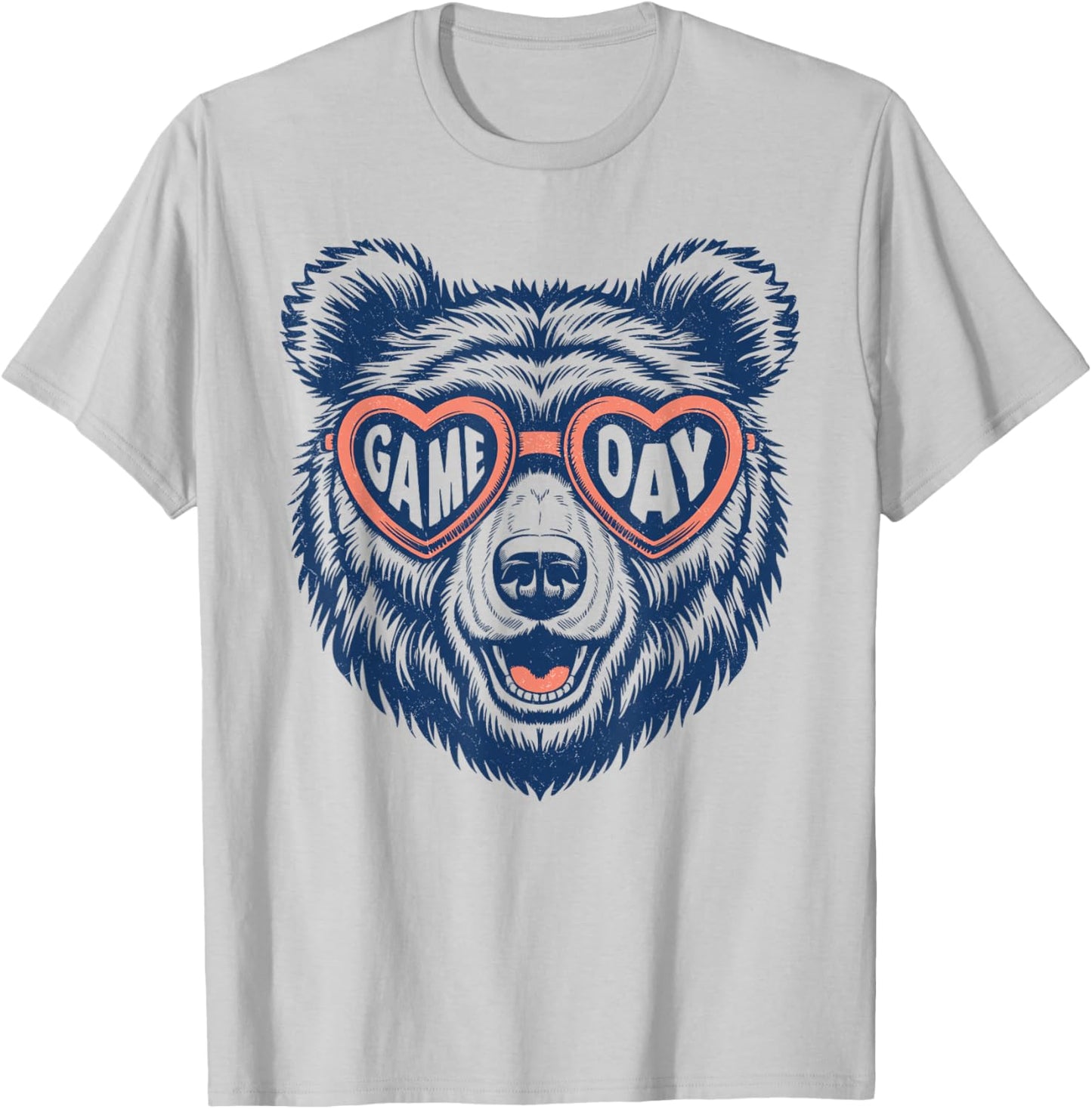 Funny Game Day Bear T-Shirt - T-Shirt | Ash