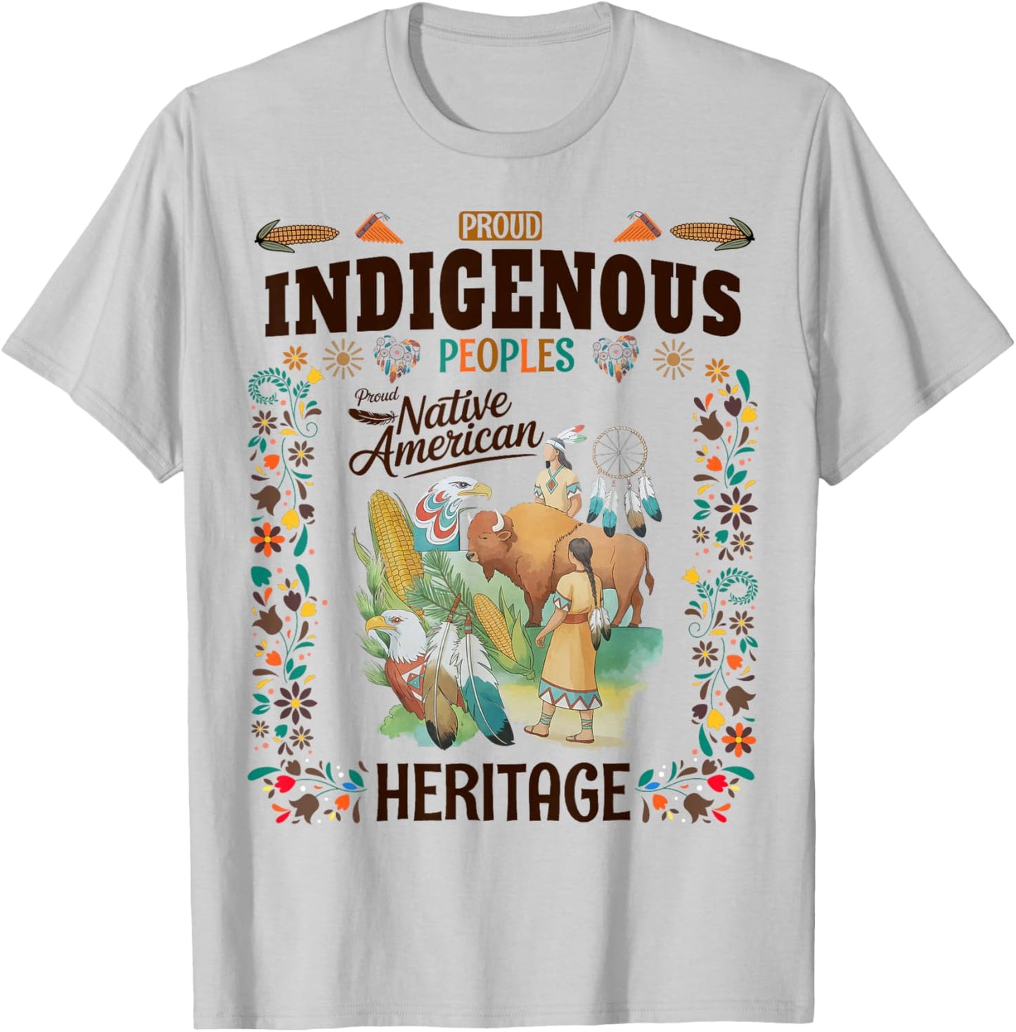 Indigenous Peoples Women Idea Native American Heritage Month T-Shirt - T-Shirt | Ash