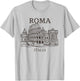 Rome Italy Retro Vintage Design Italian Men Women Kids T-Shirt - T-Shirt | Ash