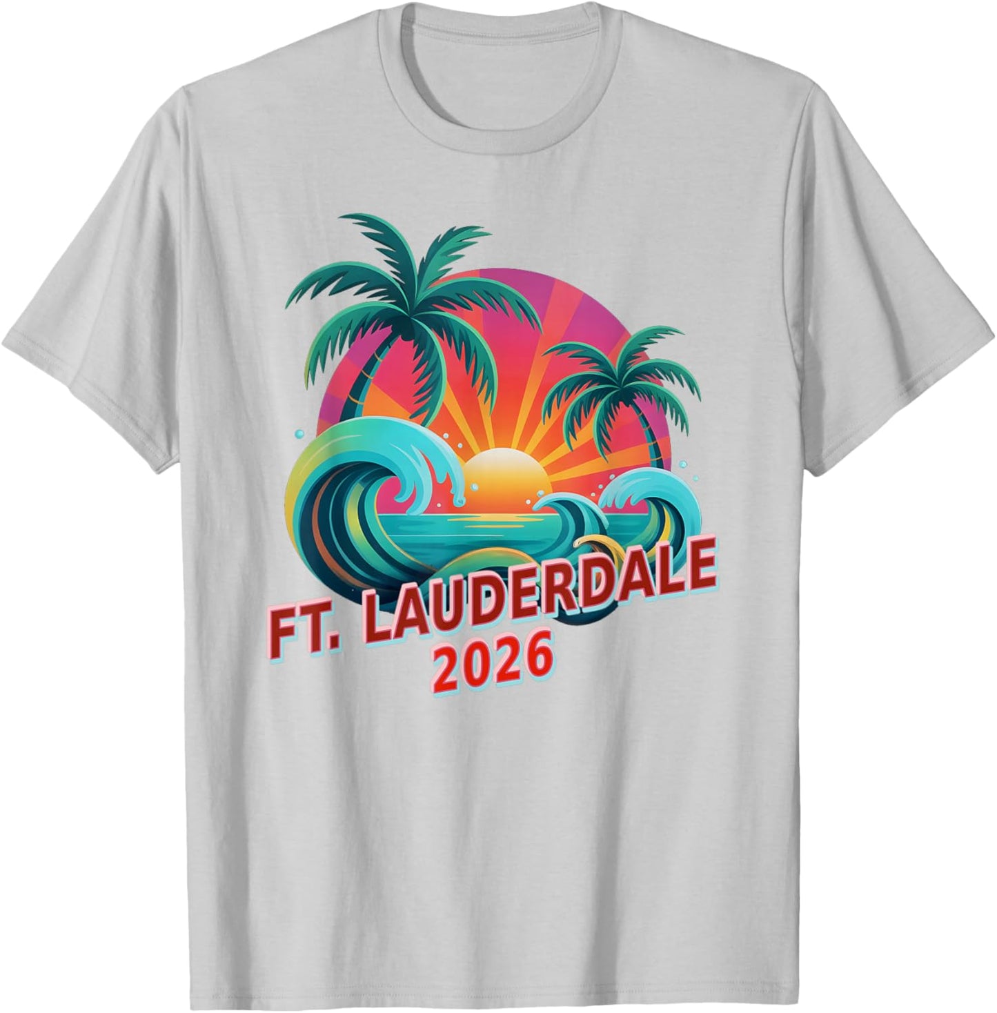 All Girls FT Fort Lauderdale 2026 Moms Vacation Swim Trip T-Shirt - T-Shirt | Ash
