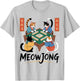 Mahjong Meowjong Cute Cat Tile Game Anime T-Shirt - T-Shirt | Ash
