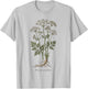 Hemlock Vintage Botanical Illustration T-Shirt - T-Shirt | Ash
