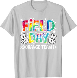Field Day Orange Team Funny for Teacher Kids Field Day Games T-Shirt - T-Shirt | Ash