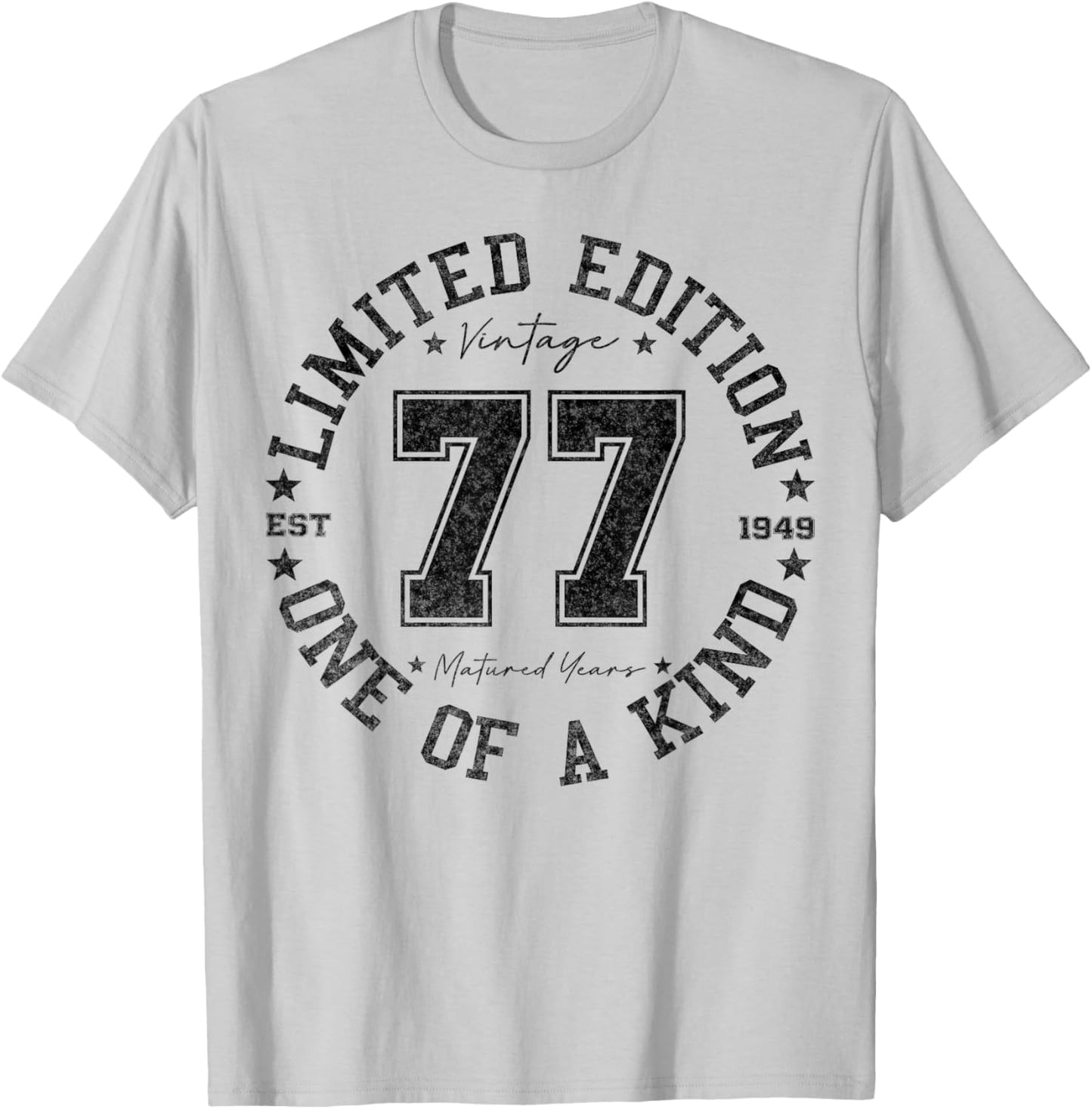 77 Year Old Gifts Vintage 1949 Limited Edition 77th Birthday T-Shirt - T-Shirt | Ash