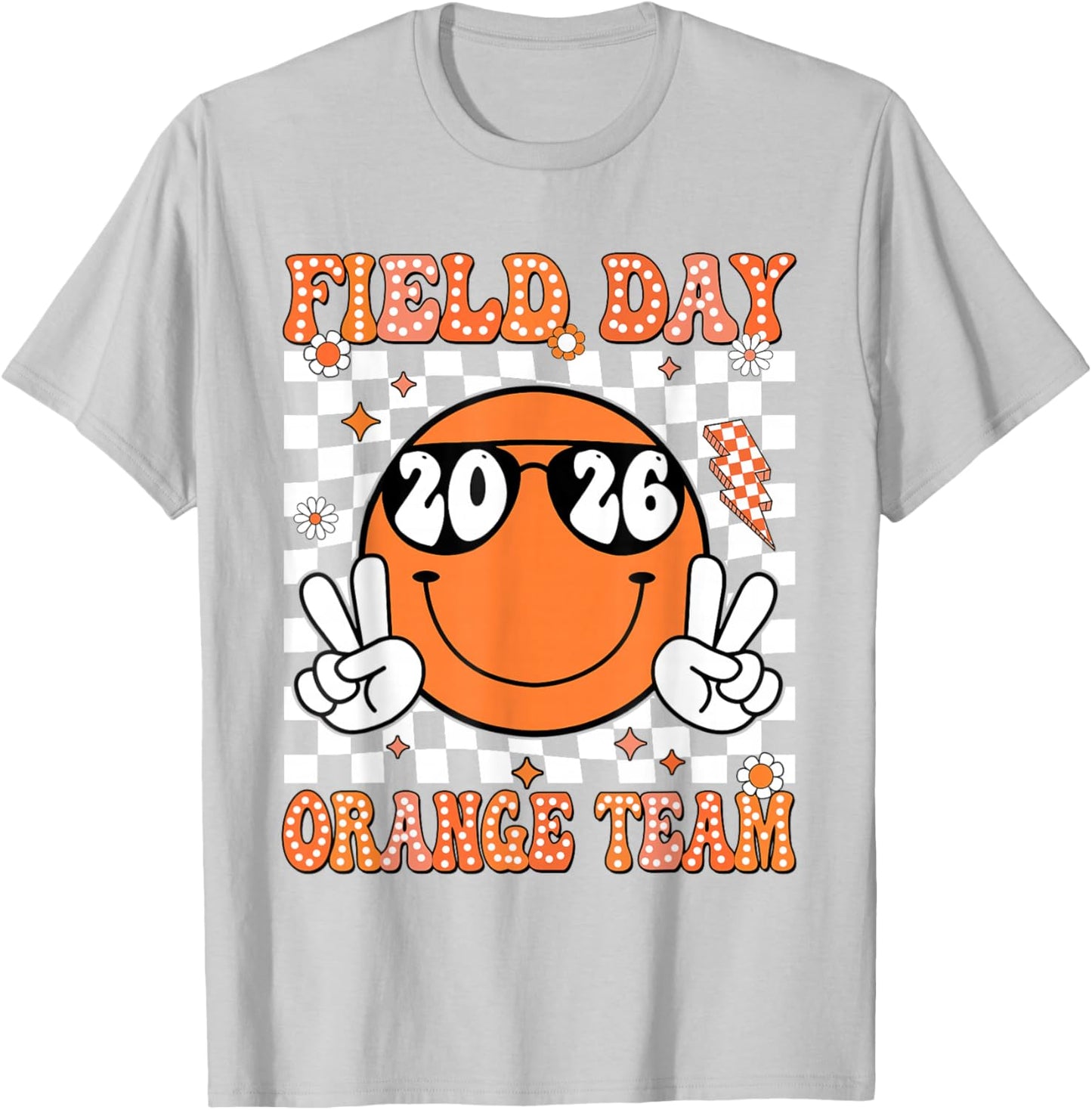 Field Day Orange Team Funny for Teacher Kids Field Day Games T-Shirt - T-Shirt | Ash