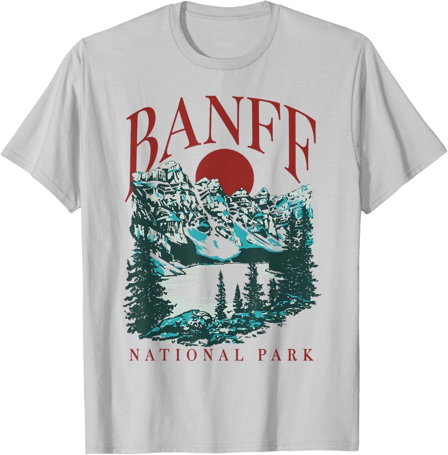 Banff National Park Canada Vintage Inspired T-Shirt - T-Shirt | Ash