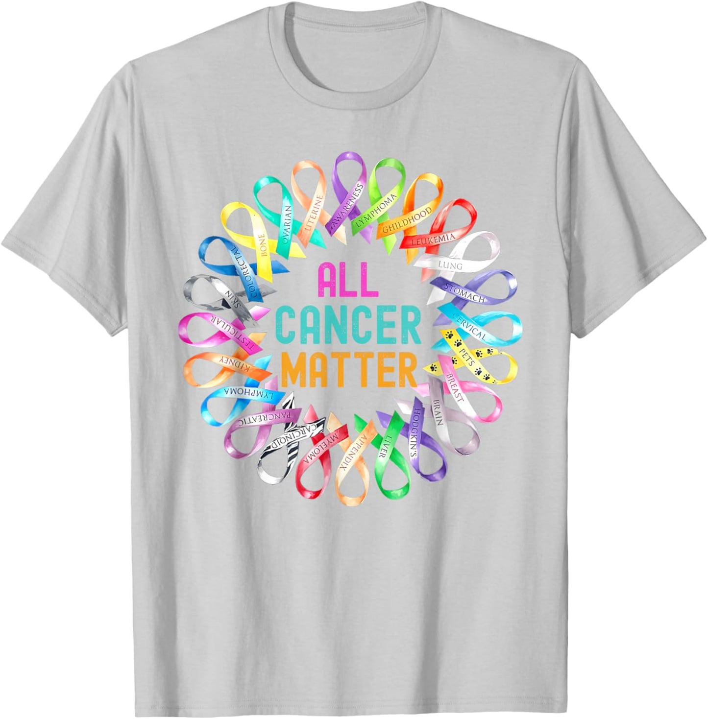 All Cancer Matters Outfit Honoring Every Warrior Men Women T-Shirt - T-Shirt | Ash
