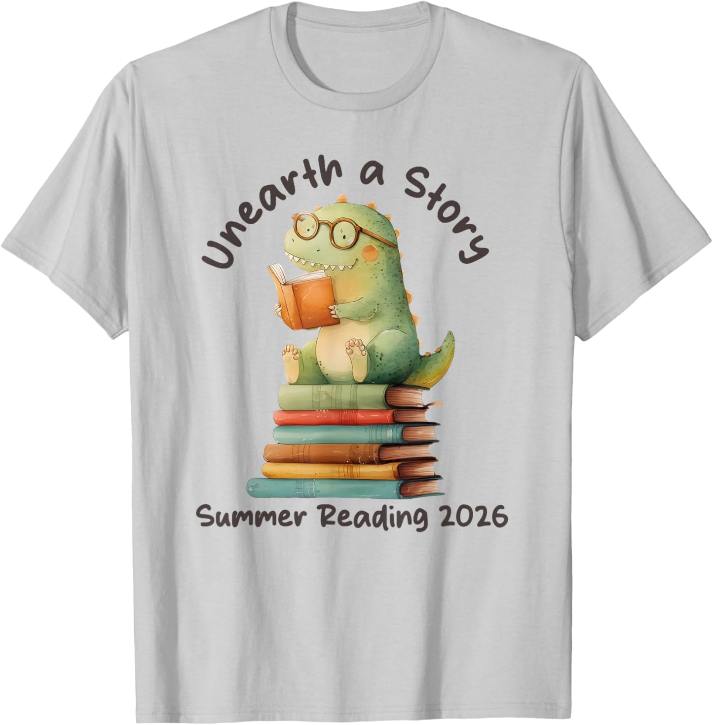 Unearth a Story Summer Reading 2026 Men Women Kids T-Shirt - T-Shirt | Ash