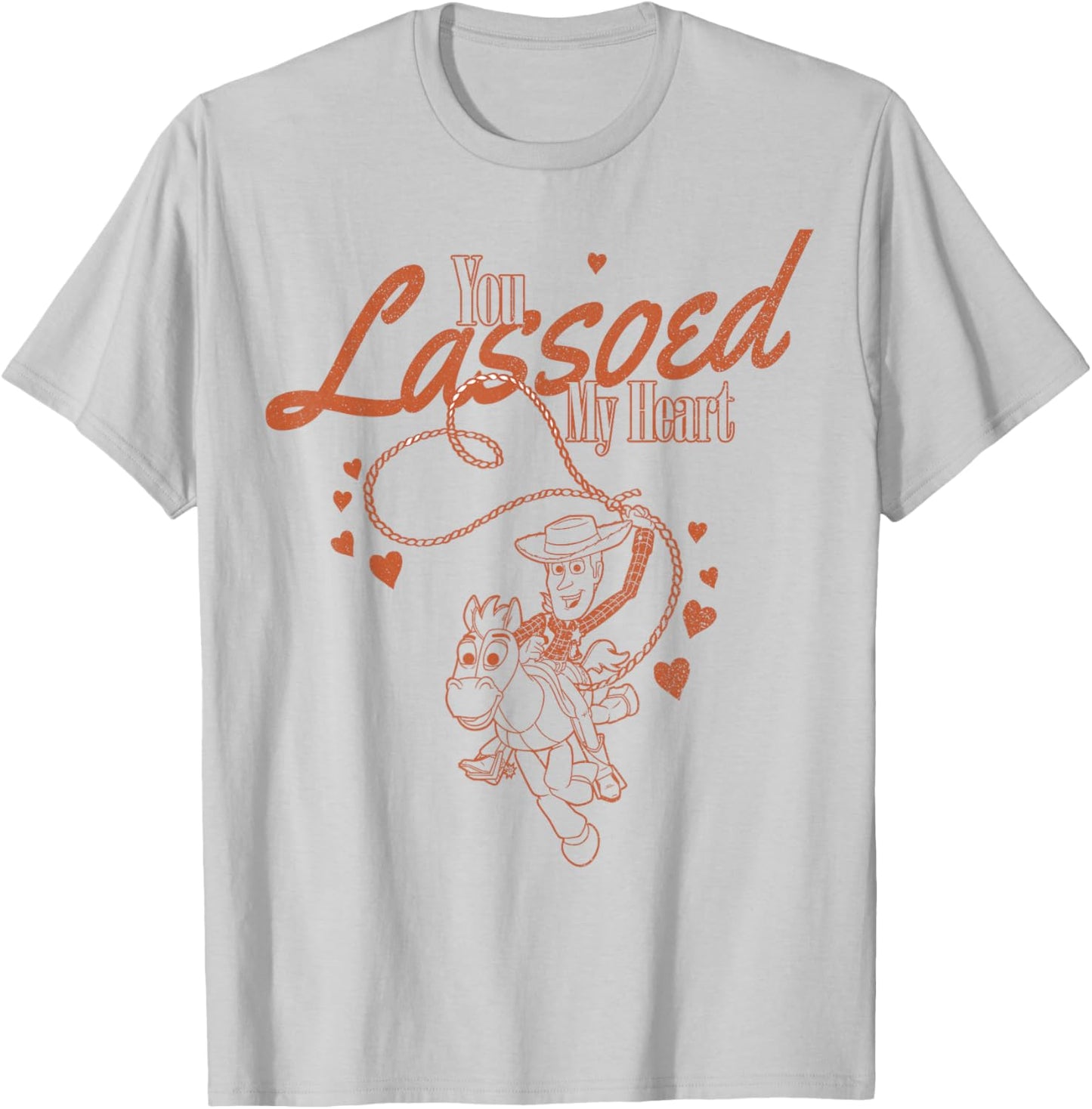 Disney Pixar Toy Story 4 Valentines Day You Lassoed My Heart T-Shirt - T-Shirt | Ash