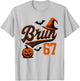Bruh Six Seven Halloween 6-7 Funny Ghost Slang Fall Rizz T-Shirt - T-Shirt | Ash