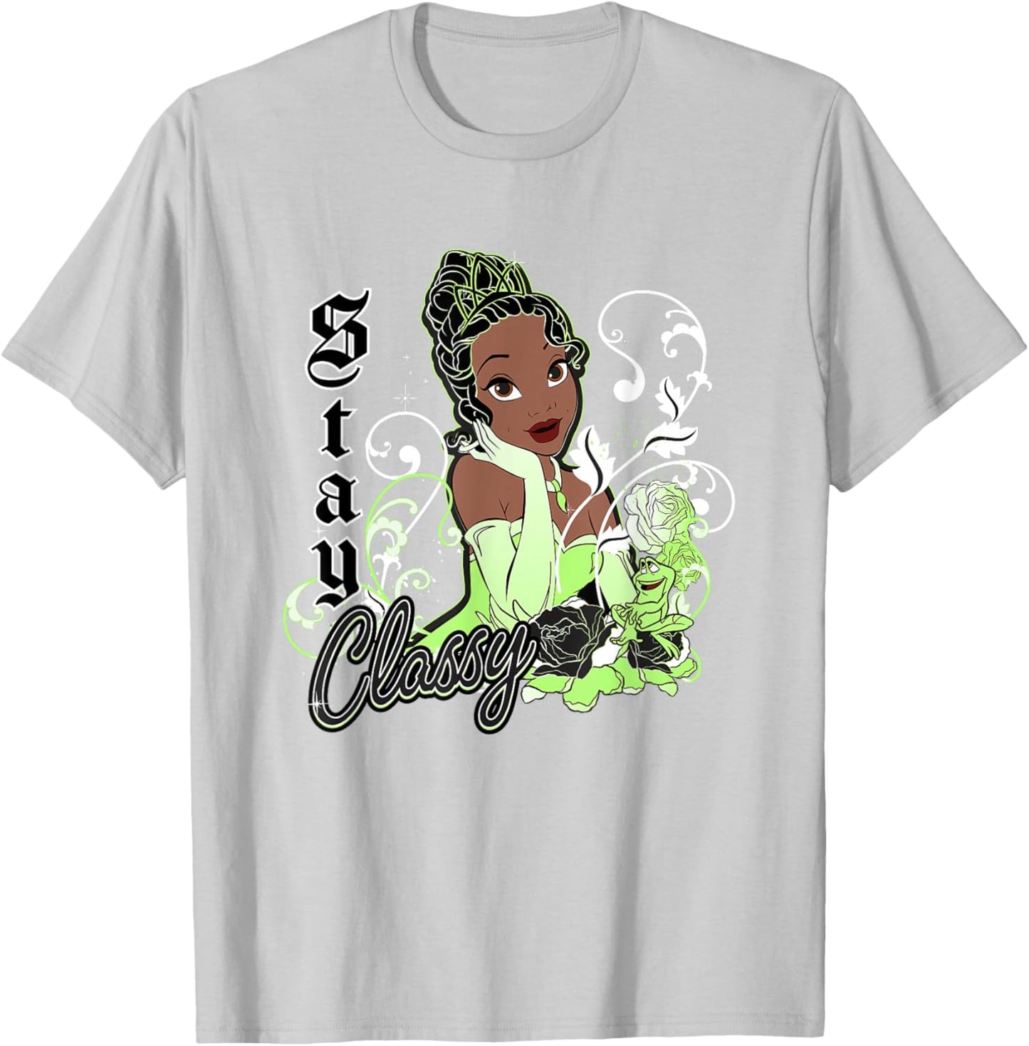 Disney The Princess and The Frog Tiana Naveen Roses T-Shirt - T-Shirt | Ash