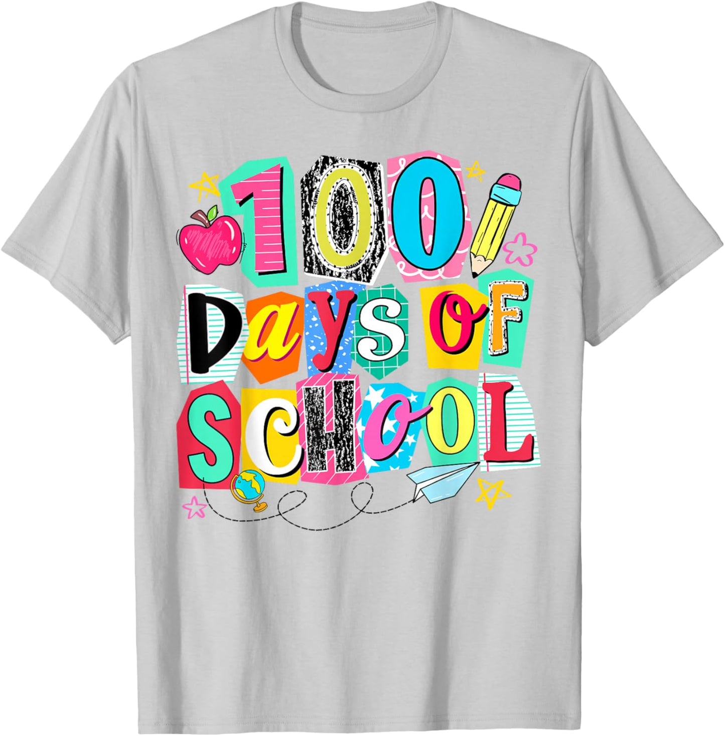 100 Days of School Teacher Student 100th Day of School T-Shirt - T-Shirt | Ash