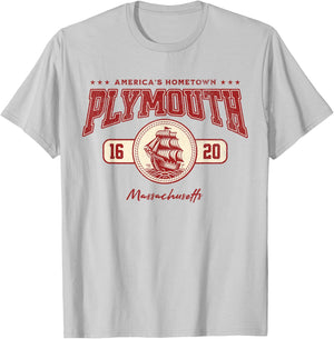 Plymouth MA 1620 Mayflower Massachusetts Souvenir Vintage T-Shirt - T-Shirt | Ash