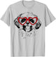 Valentine's Day Shih Tzu with Heart Glasses Love Art T-Shirt - T-Shirt | Ash