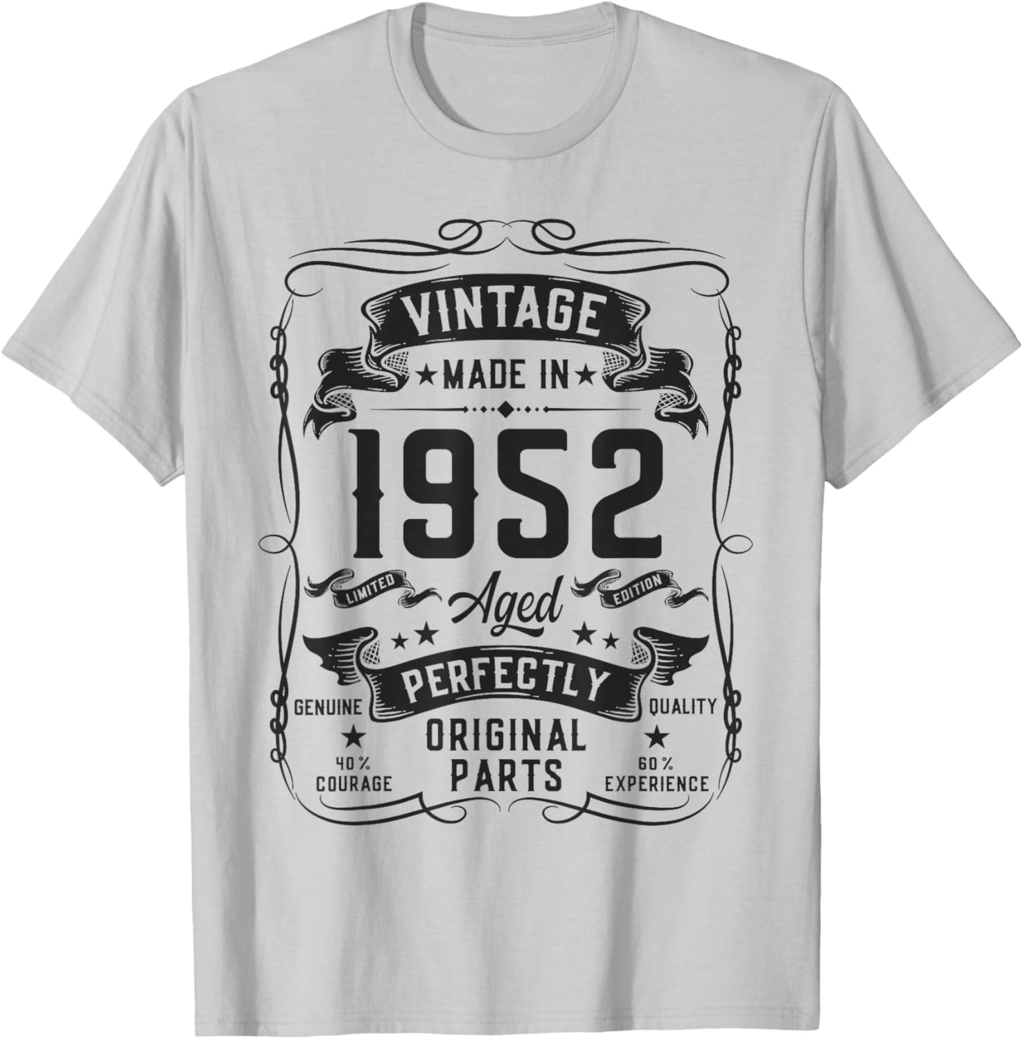 Vintage 1952 74yr 74th Birthday Gifts 74 Years Old T-Shirt - T-Shirt | Ash