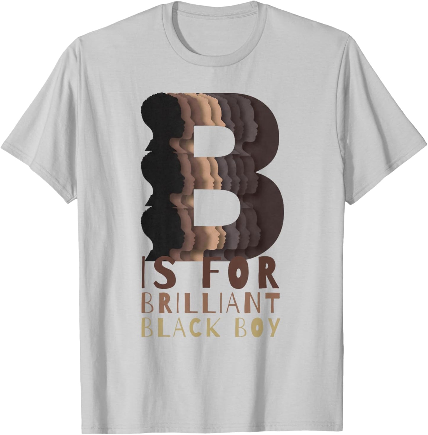 B is for Brilliant Black Boy Kid Black History Month Toddler T-Shirt - T-Shirt | Ash