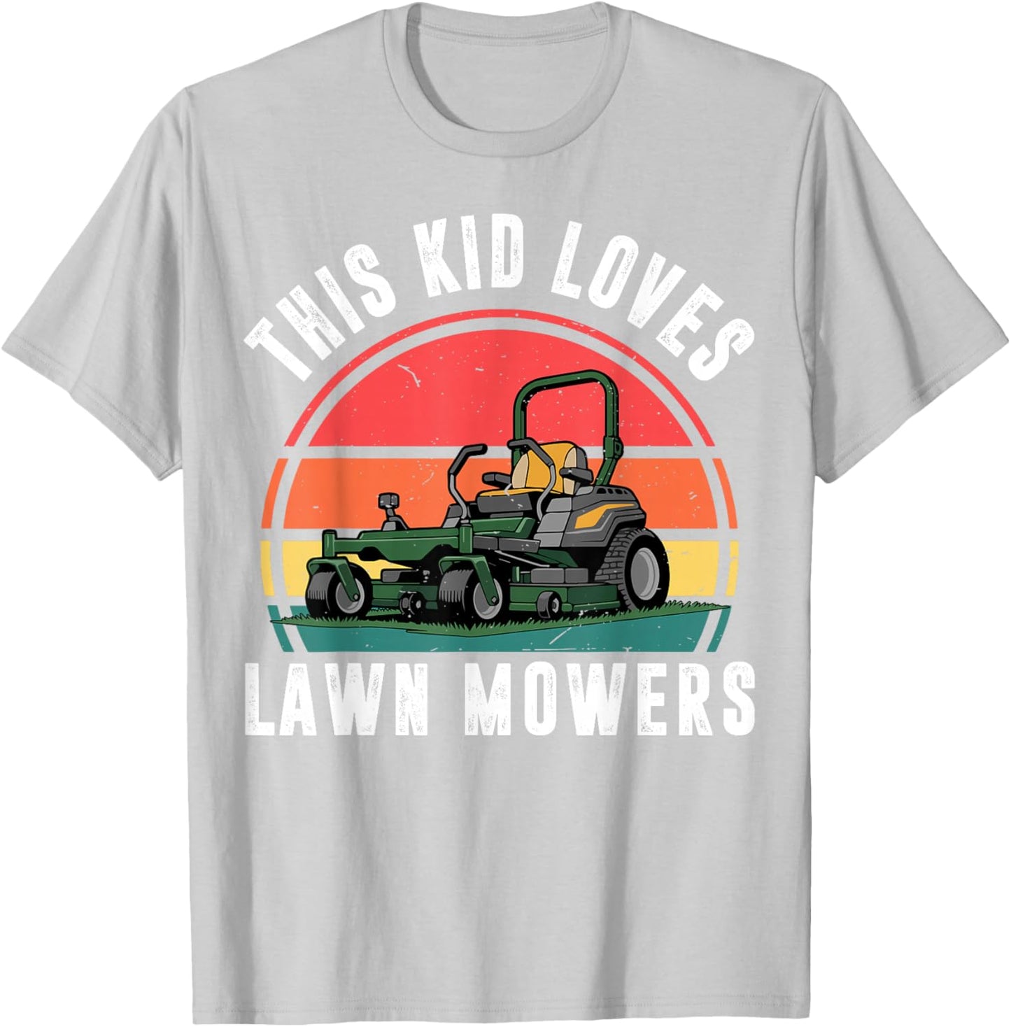 This Kid Loves Lawn Mower Zero Turn Toddler Boy Funny Mowing T-Shirt - T-Shirt | Ash
