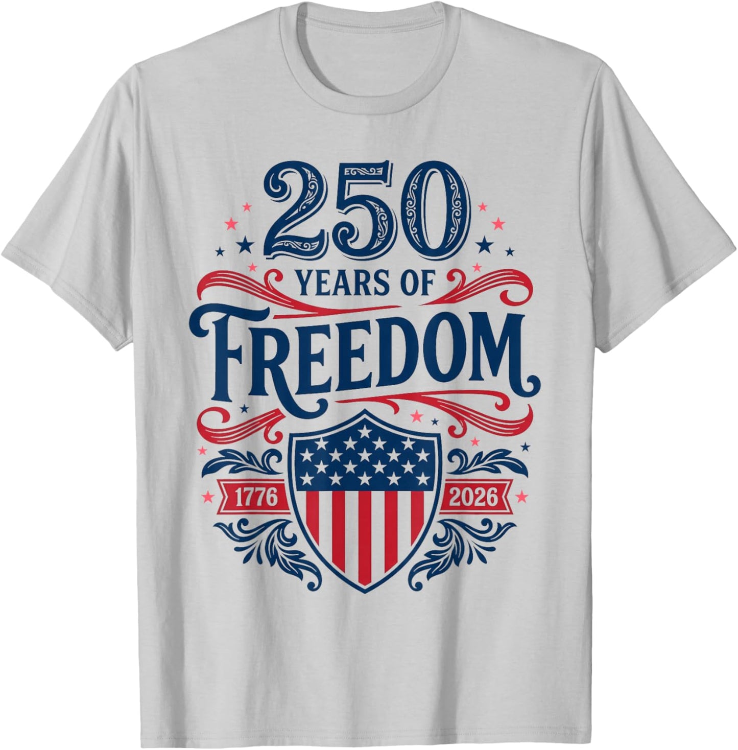 Retro 250 Years American 1776 2026 250th USA Years Men Women T-Shirt - T-Shirt | Ash