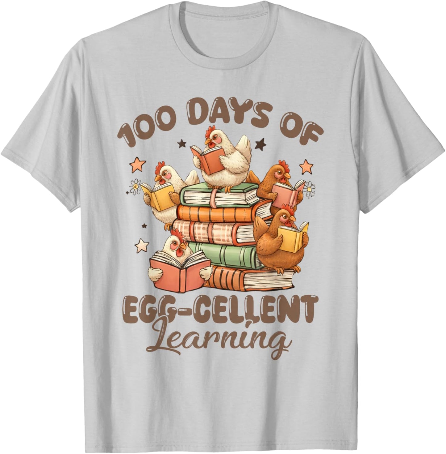 100 Days Egg-stra Smarter Teacher Kids 100th Day of School T-Shirt - T-Shirt | Ash