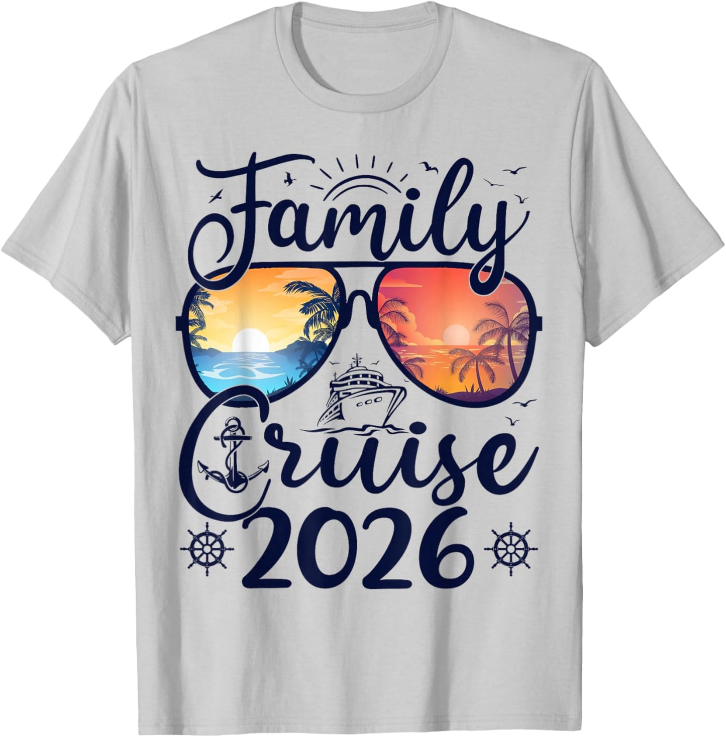 Family Cruise 2026 Summer Vacation Matching Family Cruise T-Shirt - T-Shirt | Ash