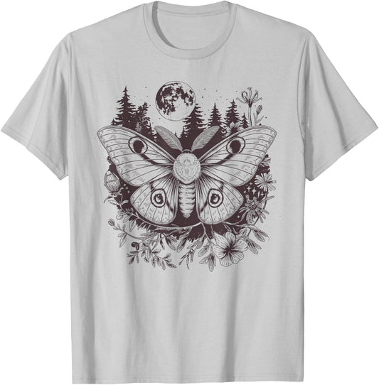 Butterfly Fairycore Therian Grunge Cute Moth Aesthetic Woman T-Shirt - T-Shirt | Ash