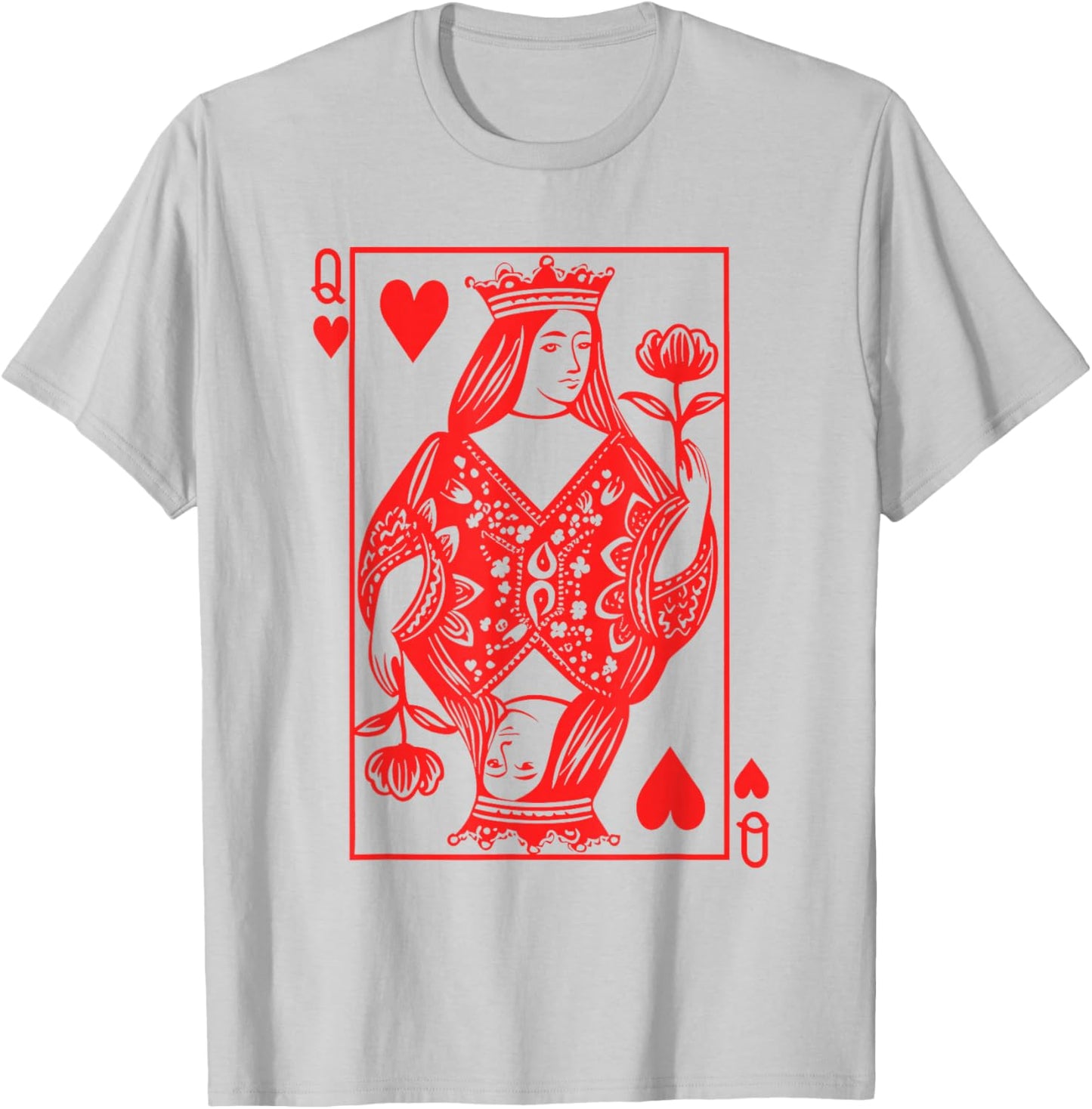 Queen of Hearts Girl Valentine Toddler Girls Valentine's Day T-Shirt - T-Shirt | Ash