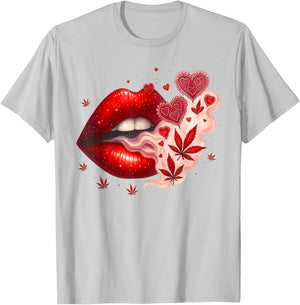 Valentine’s Day Cannabis Weed Lover Marijuana Stoner Babe T-Shirt - T-Shirt | Ash