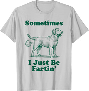 Labrador Retriever Funny Vintage Sometimes I Just Be Farting T-Shirt - T-Shirt | Ash
