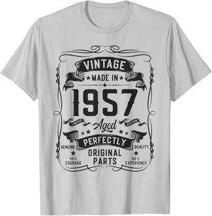 Vintage 1957 69yr 69th Birthday Gifts 69 Years Old T-Shirt - T-Shirt | Ash