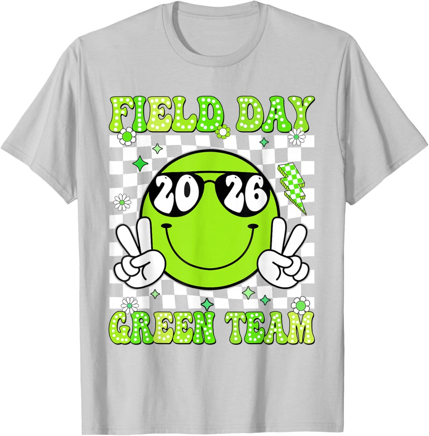 Field Day Green Team Funny for Teacher Kids Field Day Games T-Shirt - T-Shirt | Ash
