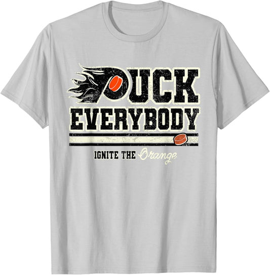 Vintage Puck Everybody Flyers Design T-Shirt - T-Shirt | Ash