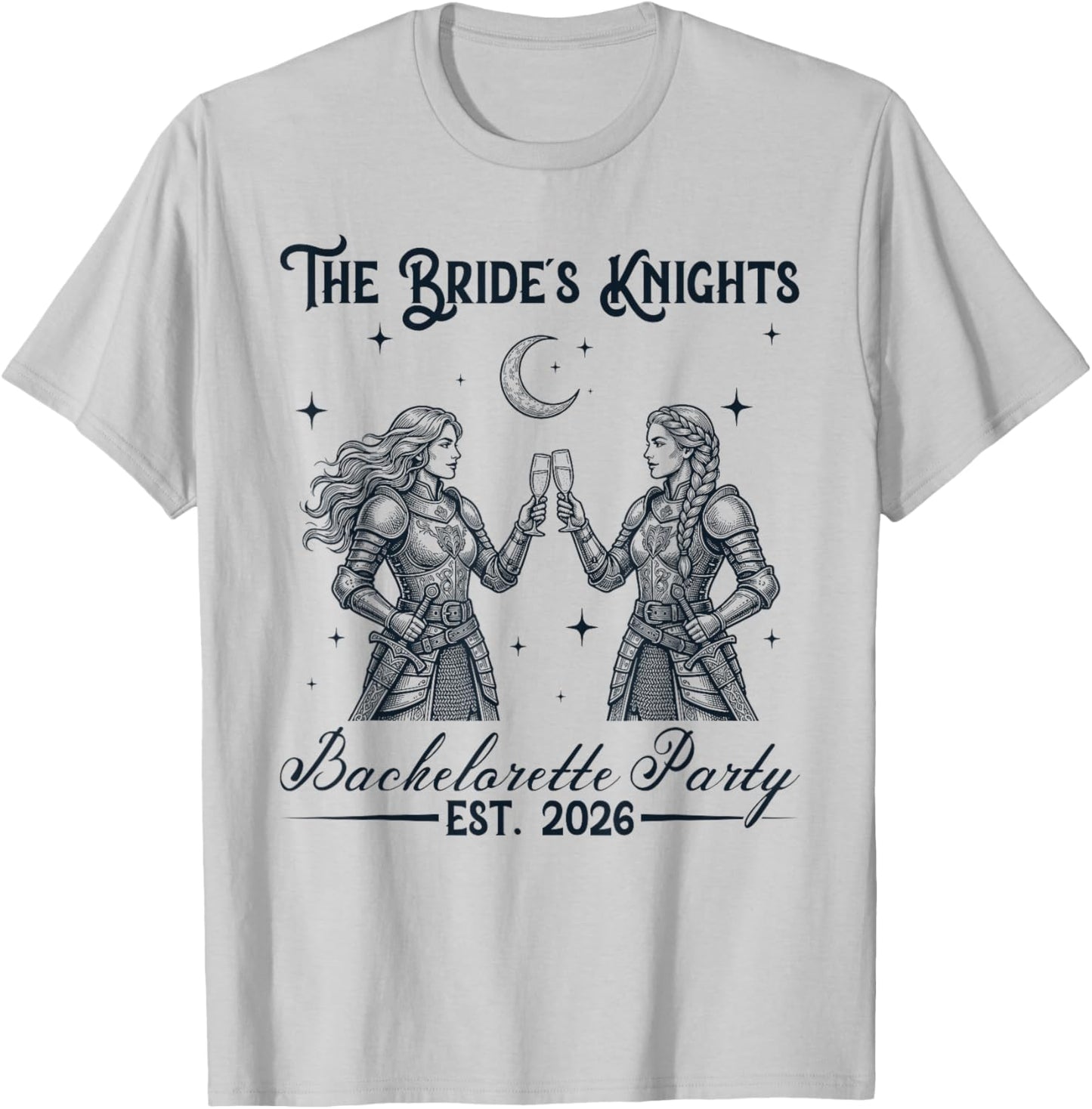 The Bride's Knight Medieval Bride Bachelorette Party Couples T-Shirt - T-Shirt | Ash