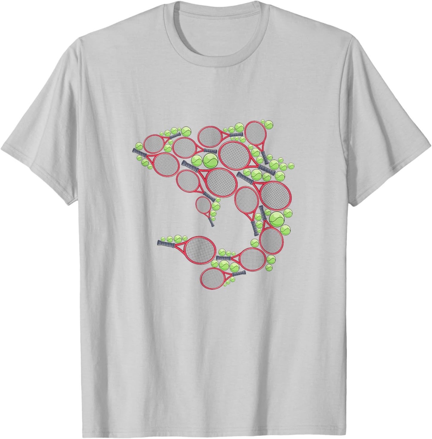 Tennis Shark - Tennis Racket and Tennis balls Tennis Shark T-Shirt - T-Shirt | Ash