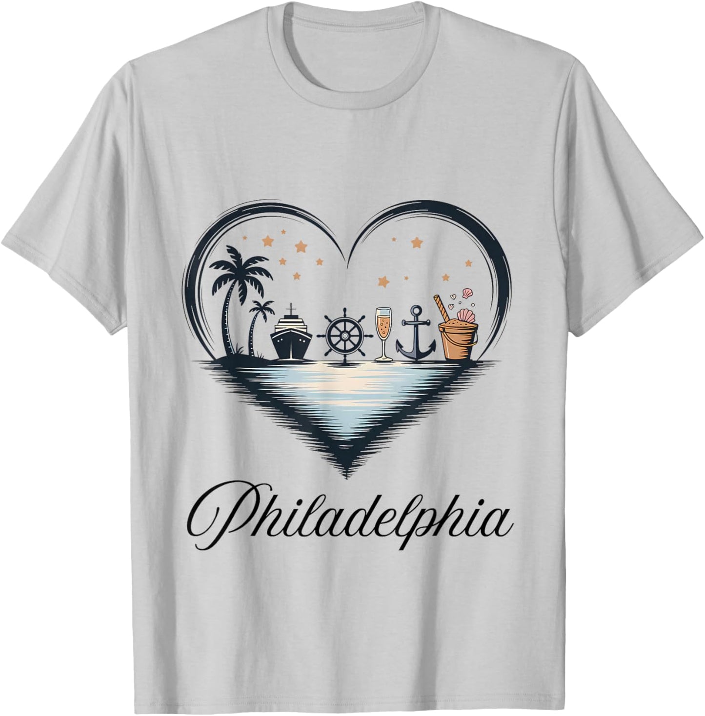 Girls Trip Cruise Vacation Travel Philadelphia T-Shirt - T-Shirt | Ash