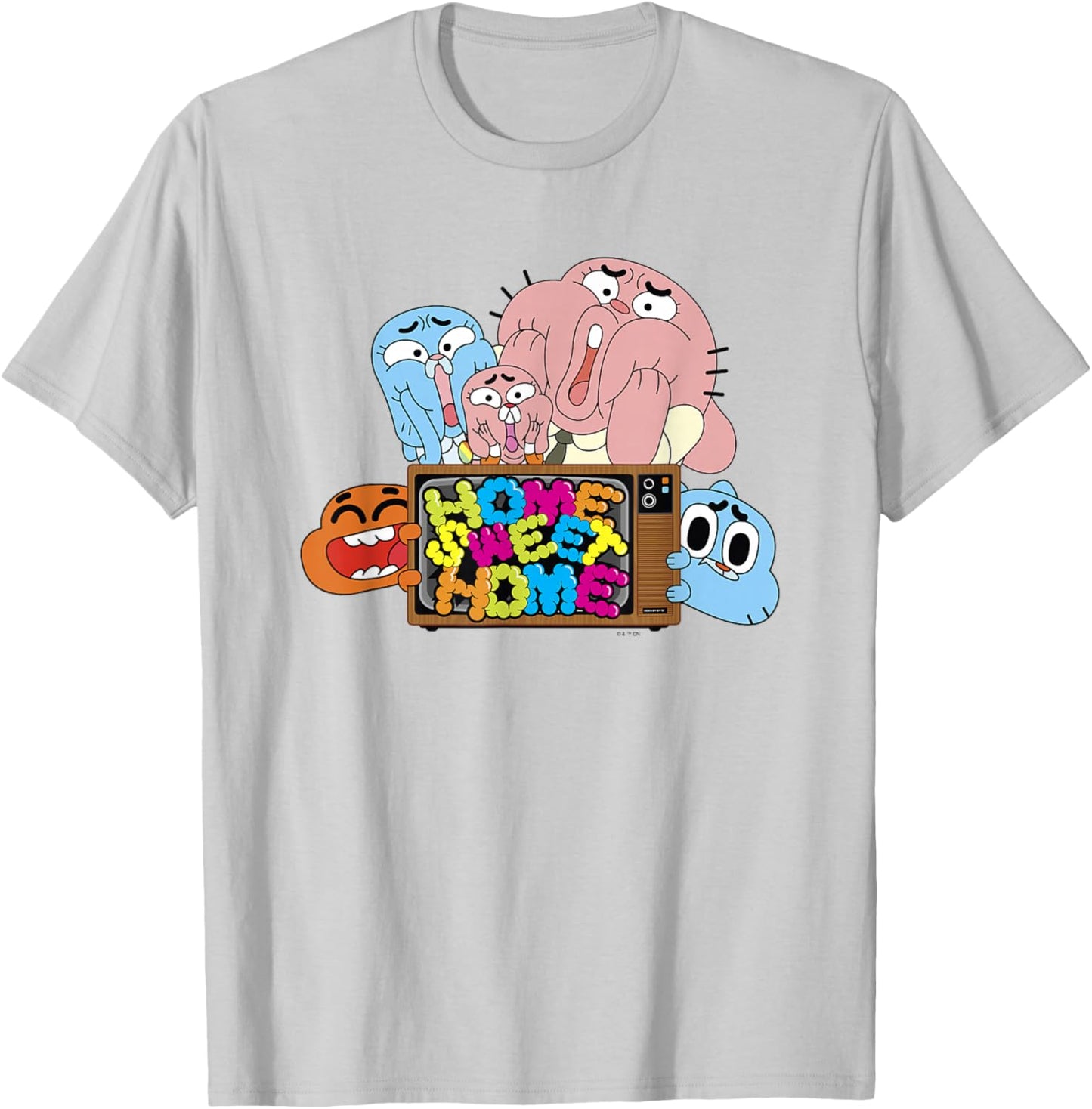 The Amazing World of Gumball Home Sweet Home Family Portrait T-Shirt - T-Shirt | Ash