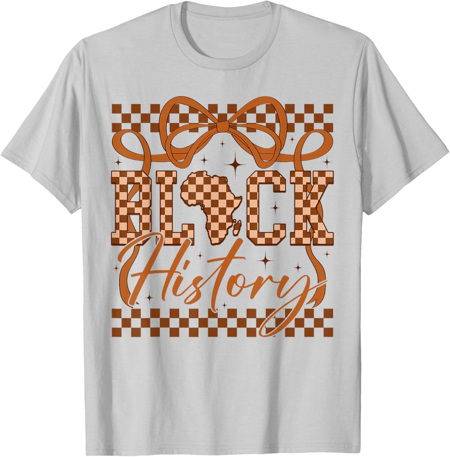 Black History Month Coquette Bow African Americans Women BHM T-Shirt - T-Shirt | Ash