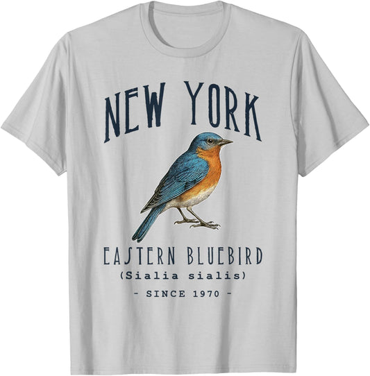 New York Eastern Bluebird T-Shirt - T-Shirt | Ash