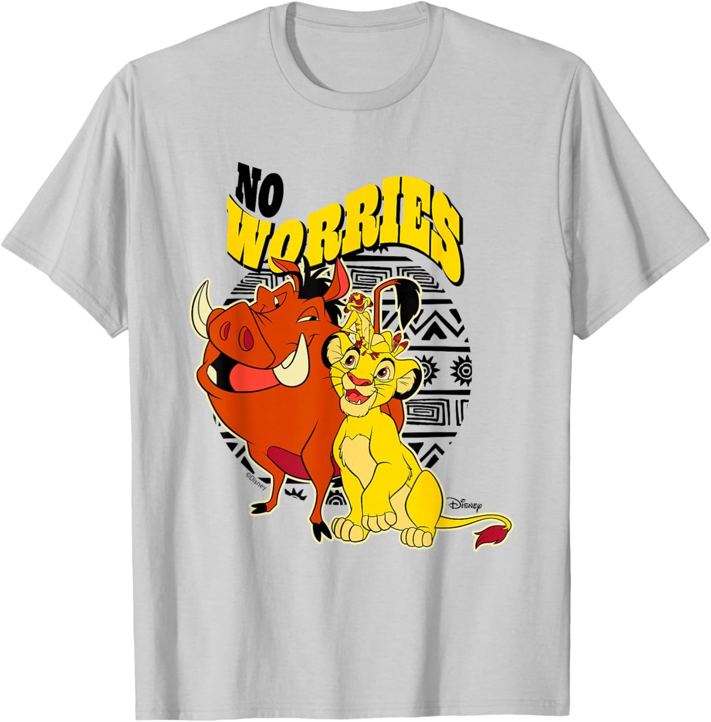 Disney The Lion King Simba Timon Pumbaa Worries Cute T-Shirt - T-Shirt | Ash
