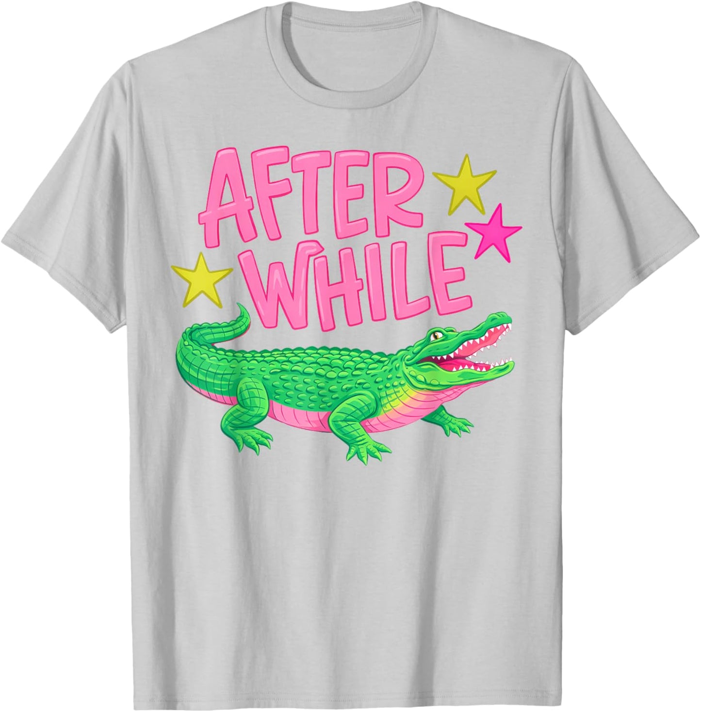 After While Gator Later Gator Crocodile Last Day of School T-Shirt - T-Shirt | Ash
