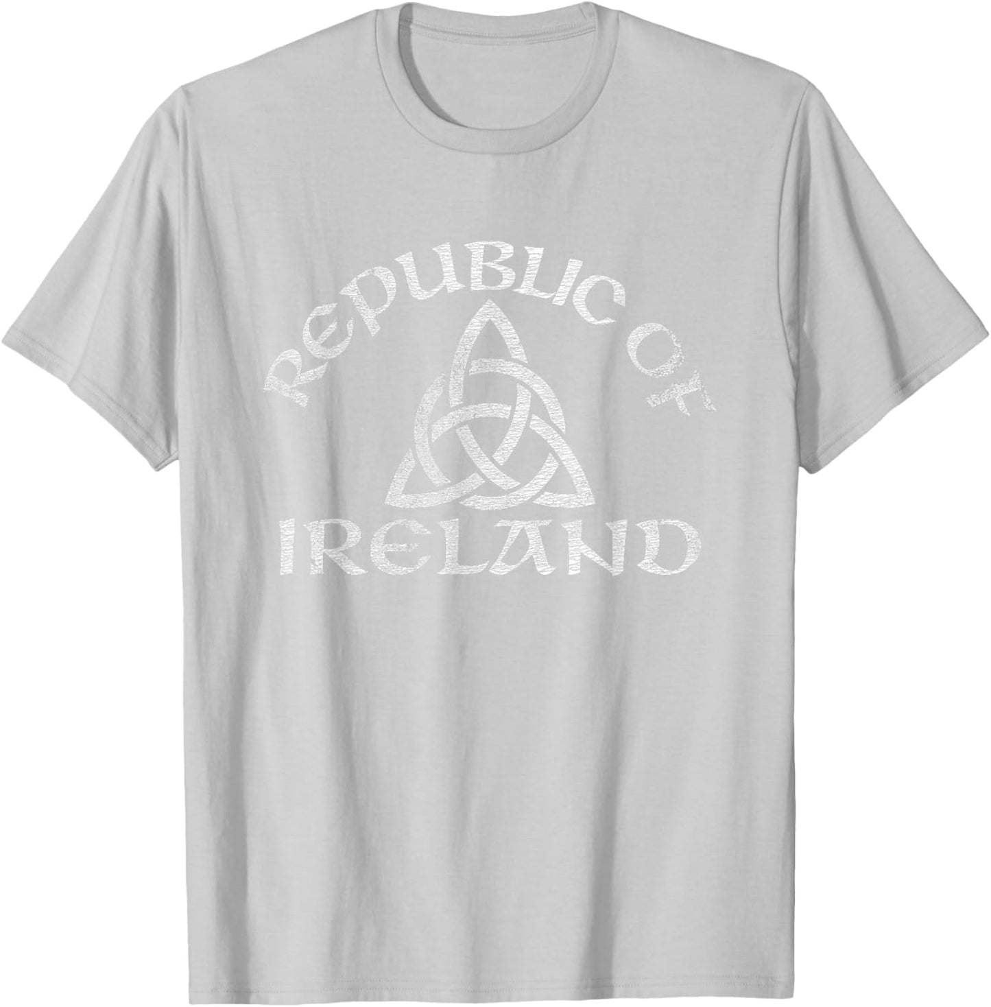 Republic of Ireland Triquetra Knot Distressed T-Shirt - T-Shirt | Ash