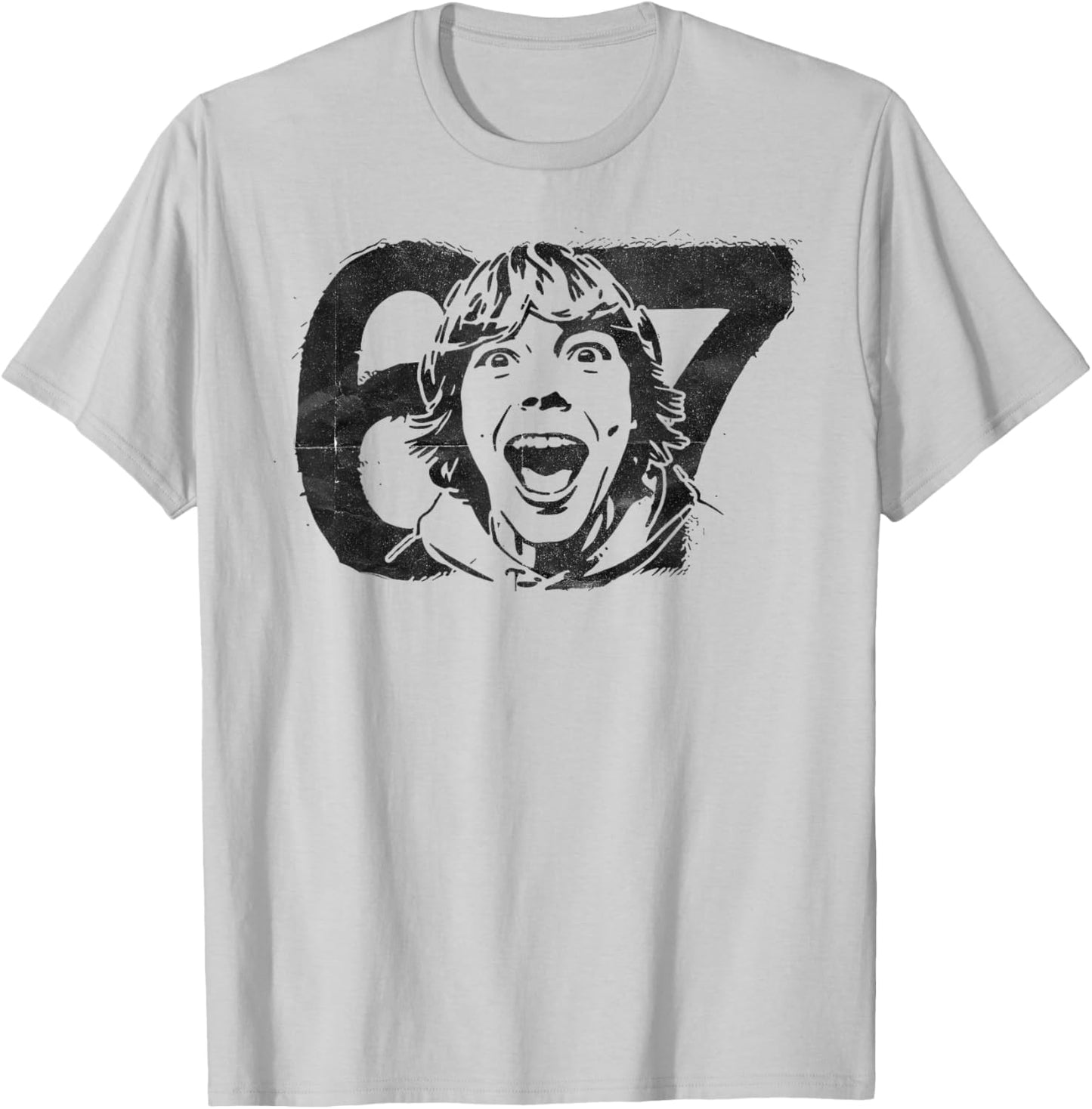 67 Ice Cream Drip Six Seven Gen Slang Alpha Funny Meme T-Shirt - T-Shirt | Ash